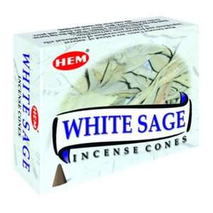 White Sage Incense Cones - HEM Brand 10ct