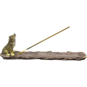 Polyresin Wolf Incense Holder