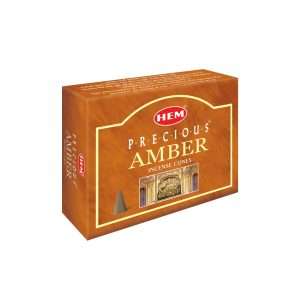 Precious Amber Incense Cones - HEM Brand 10ct