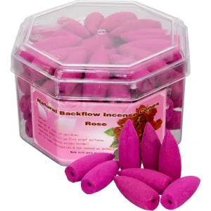 Rose Backflow Incense Cones - 70ct