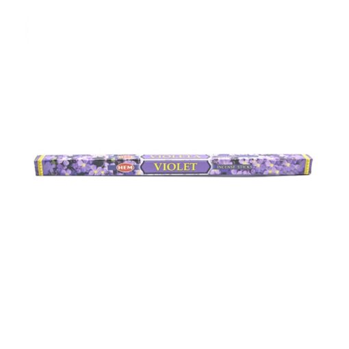 HEM brand incense sticks - violet scent, 8g (about 8 sticks) per box.