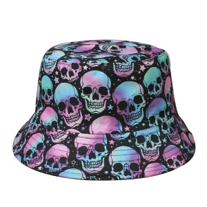 Colored Skulls Bucket Hat - Reversible
