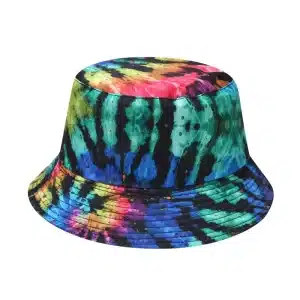 Dark Tie Dye Bucket Hat - Reversible