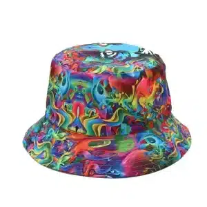 Tie Dye Tiger Bucket Hat - Reversible