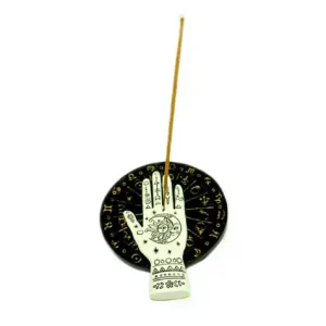 Black & White Palmistry Incense Burner