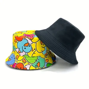 Colorful Duck Bucket Hat - Reversible