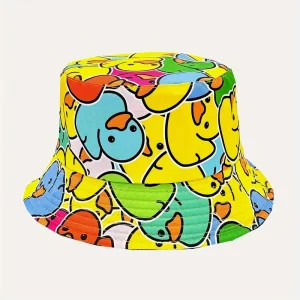 Colorful Duck Bucket Hat - Reversible
