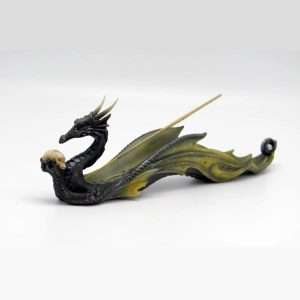 Dragon Holding Skull Incense Holder