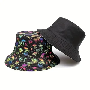Alternative view of Rainbow Mushroom Bucket Hat - Reversible
