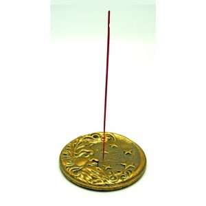 Bronze Colored Moon and Stars Incense Burner