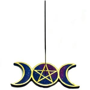 Pentagram Moon Incense Burner