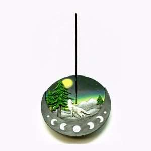 Wolf Howling Incense Burner