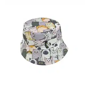 Grey Cats Bucket Hat - Reversible