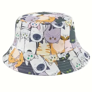Grey Cats Bucket Hat - Reversible