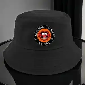 Support Animal Bucket Hat (Black) - Reversible