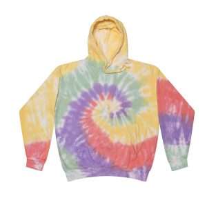 Zen Rainbow Tie Dye Pullover Hoodie