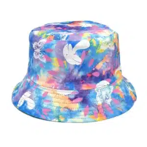 Blue White Mushroom Bucket Hat - Reversible