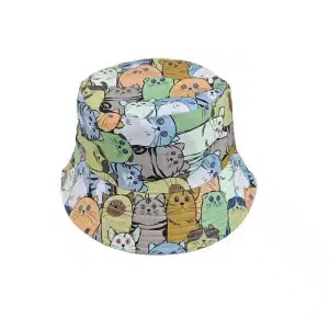 Green Cats Bucket Hat - Reversible