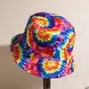 Traditional Tie Dye Bucket Hat - Reversible