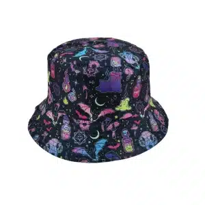 Witchy Bat Bucket Hat - Reversible