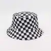Black and White Checkerboard Bucket Hat