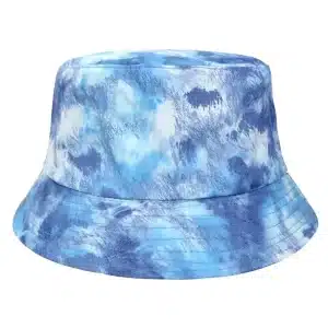 Blue Tie Dye Bucket Hat - Reversible
