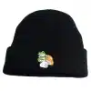 Black Mushroom Frog Beanie Cap