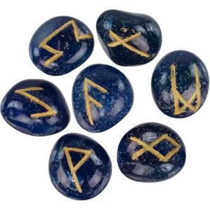 Gemstone Runes Set - Blue Onyx