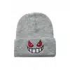 Grey Evil Grin Beanie Cap