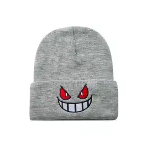 Grey Evil Grin Beanie Cap