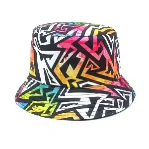 Geometric Throwback Bucket Hat - Reversible