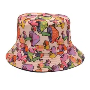 Throwback Retro Mushroom Bucket Hat - Reversible