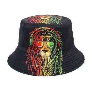 Reggae Lion Pride Bucket Hat - Reversible
