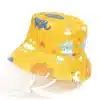 Kids Yellow Elephant Bucket Hat with Drawstring