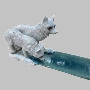 Wolves Drinking Incense Burner