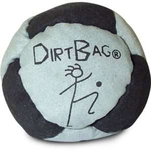Gray and black Dirtbag Classic footbag