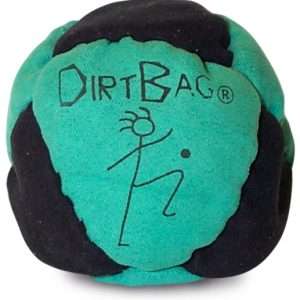 Green and black Dirtbag Classic footbag
