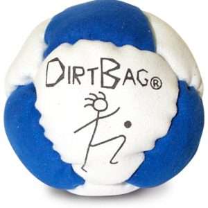 White and blue Dirtbag Classic footbag