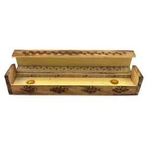 Incense Burner Box, Wooden - Elephants