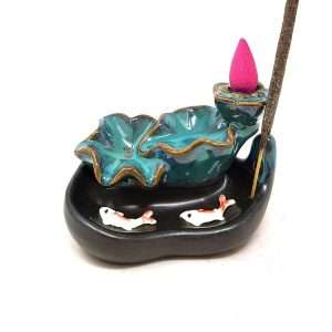 Lotus Waterfall Koi Incense Burner - Image 3