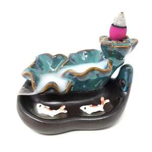 Alternative view of Lotus Waterfall Koi Incense Burner