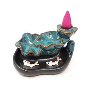 Lotus Waterfall Koi Incense Burner
