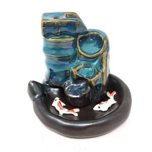 Waterfall Koi Incense Burner